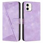 For iPhone 11 Dream Triangle Leather Phone Case with Lanyard(Purple) - 1