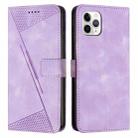 For iPhone 11 Pro Dream Triangle Leather Phone Case with Lanyard(Purple) - 1