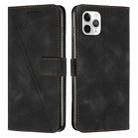 For iPhone 11 Pro Dream Triangle Leather Phone Case with Lanyard(Black) - 1