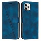 For iPhone 11 Pro Max Dream Triangle Leather Phone Case with Lanyard(Blue) - 1