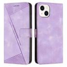 For iPhone 13 mini Dream Triangle Leather Phone Case with Lanyard(Purple) - 1