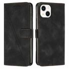 For iPhone 13 mini Dream Triangle Leather Phone Case with Lanyard(Black) - 1