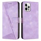 For iPhone 13 Pro Dream Triangle Leather Phone Case with Lanyard(Purple) - 1
