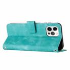 For iPhone 13 Pro Max Dream Triangle Leather Phone Case with Lanyard(Green) - 4