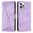 For iPhone 15 Pro Dream Triangle Leather Phone Case with Lanyard(Purple) - 1