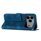 For iPhone 17 Pro Max Dream Triangle Leather Phone Case with Lanyard(Blue) - 3