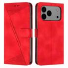 For iPhone 17 Pro Max Dream Triangle Leather Phone Case with Lanyard(Red) - 1