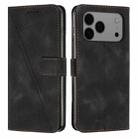 For iPhone 17 Pro Max Dream Triangle Leather Phone Case with Lanyard(Black) - 1