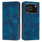 For iPhone 17 Pro Dream Triangle Leather Phone Case with Lanyard(Blue) - 1