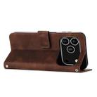 For iPhone 17 Pro Dream Triangle Leather Phone Case with Lanyard(Brown) - 3