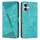 For iPhone 17 Dream Triangle Leather Phone Case with Lanyard(Green) - 1