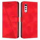 For LG Velvet / G9 Dream Triangle Leather Phone Case with Lanyard(Red) - 1