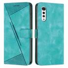 For LG Velvet / G9 Dream Triangle Leather Phone Case with Lanyard(Green) - 1
