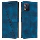 For Motorola Moto E13 Dream Triangle Leather Phone Case with Lanyard(Blue) - 1