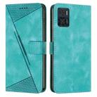 For Motorola Moto E22 / E22i Dream Triangle Leather Phone Case with Lanyard(Green) - 1