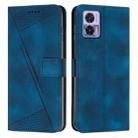 For Motorola Edge 30 Lite / 30 Neo Dream Triangle Leather Phone Case with Lanyard(Blue) - 1