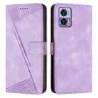 For Motorola Edge 30 Lite / 30 Neo Dream Triangle Leather Phone Case with Lanyard(Purple) - 1