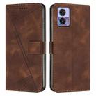 For Motorola Edge 30 Lite / 30 Neo Dream Triangle Leather Phone Case with Lanyard(Brown) - 1