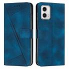 For Motorola Moto G 5G 2023 Dream Triangle Leather Phone Case with Lanyard(Blue) - 1