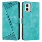 For Motorola Moto G 5G 2023 Dream Triangle Leather Phone Case with Lanyard(Green) - 1