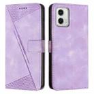 For Motorola Moto G 5G 2023 Dream Triangle Leather Phone Case with Lanyard(Purple) - 1