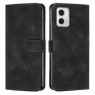 For Motorola Moto G 5G 2023 Dream Triangle Leather Phone Case with Lanyard(Black) - 1