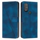 For Motorola Moto G Play 2023 / G Power 2022 Dream Triangle Leather Phone Case with Lanyard(Blue) - 1