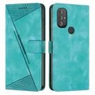 For Motorola Moto G Play 2023 / G Power 2022 Dream Triangle Leather Phone Case with Lanyard(Green) - 1