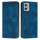 For Motorola Moto G Power 2023 Dream Triangle Leather Phone Case with Lanyard(Blue) - 1