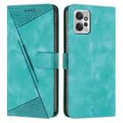 For Motorola Moto G Power 2023 Dream Triangle Leather Phone Case with Lanyard(Green) - 1