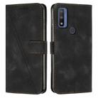 For Motorola G Pure Dream Triangle Leather Phone Case with Lanyard(Black) - 1