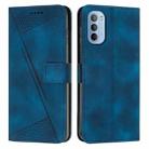 For Motorola Moto G Stylus 5G 2022 Dream Triangle Leather Phone Case with Lanyard(Blue) - 1