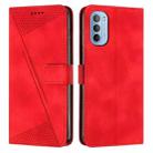 For Motorola Moto G Stylus 5G 2022 Dream Triangle Leather Phone Case with Lanyard(Red) - 1