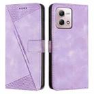 For Motorola Moto G Stylus 5G 2023 Dream Triangle Leather Phone Case with Lanyard(Purple) - 1