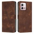 For Motorola Moto G Stylus 5G 2023 Dream Triangle Leather Phone Case with Lanyard(Brown) - 1