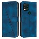 For Motorola Moto G Stylus 5G 2021 Dream Triangle Leather Phone Case with Lanyard(Blue) - 1