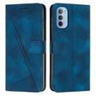 For Motorola Moto G Stylus 4G 2022 Dream Triangle Leather Phone Case with Lanyard(Blue) - 1