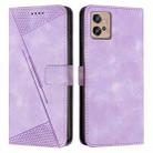 For Motorola Moto G32 Dream Triangle Leather Phone Case with Lanyard(Purple) - 1