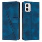 For Motorola Moto G53 / G13 Dream Triangle Leather Phone Case with Lanyard(Blue) - 1