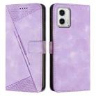 For Motorola Moto G53 / G13 Dream Triangle Leather Phone Case with Lanyard(Purple) - 1