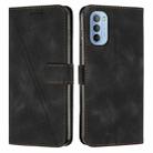 For Motorola Moto G62 5G Dream Triangle Leather Phone Case with Lanyard(Black) - 1