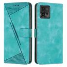 For Motorola Moto G72 Dream Triangle Leather Phone Case with Lanyard(Green) - 1