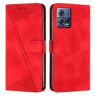 For Motorola Moto S30 Pro / Edge 30 Fusion Dream Triangle Leather Phone Case with Lanyard(Red) - 1