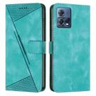 For Motorola Moto S30 Pro / Edge 30 Fusion Dream Triangle Leather Phone Case with Lanyard(Green) - 1