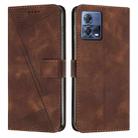 For Motorola Moto S30 Pro / Edge 30 Fusion Dream Triangle Leather Phone Case with Lanyard(Brown) - 1