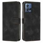 For Motorola Moto S30 Pro / Edge 30 Fusion Dream Triangle Leather Phone Case with Lanyard(Black) - 1