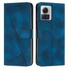 For Motorola Moto X30 Pro / Edge 30 Ultra Dream Triangle Leather Phone Case with Lanyard(Blue) - 1