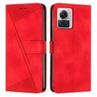 For Motorola Moto X30 Pro / Edge 30 Ultra Dream Triangle Leather Phone Case with Lanyard(Red) - 1