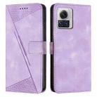 For Motorola Moto X30 Pro / Edge 30 Ultra Dream Triangle Leather Phone Case with Lanyard(Purple) - 1