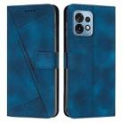 For Motorola Moto X40 / X40 Pro Dream Triangle Leather Phone Case with Lanyard(Blue) - 1